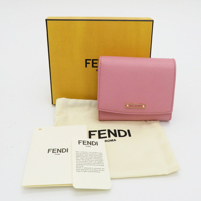 FENDI/フェンディ】 8M0339 二つ折り財布 レザー ピンク レディース ...