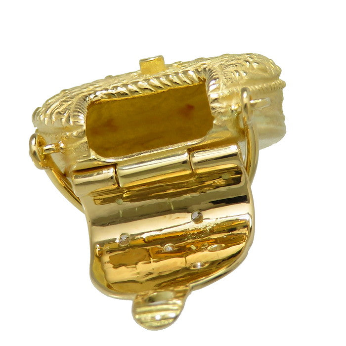 バッグモチーフ ダイヤモンド 計0.03ct ペンダントトップ K18ゴールド 