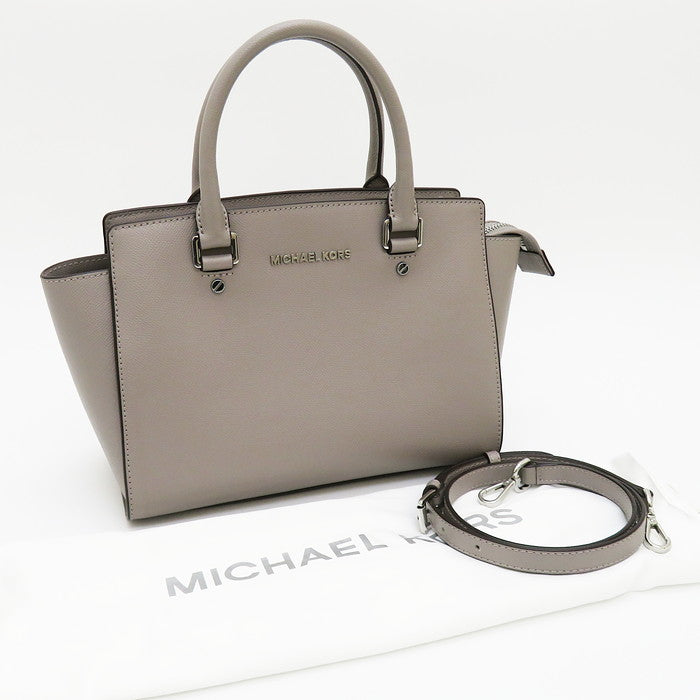 Michael Kors/マイケルコース】 セルマ 30T3SLMS2L 2way ハンドバッグ レザー グレー レディース【中古】【真子 –  真子質店 PawnShopMAKO