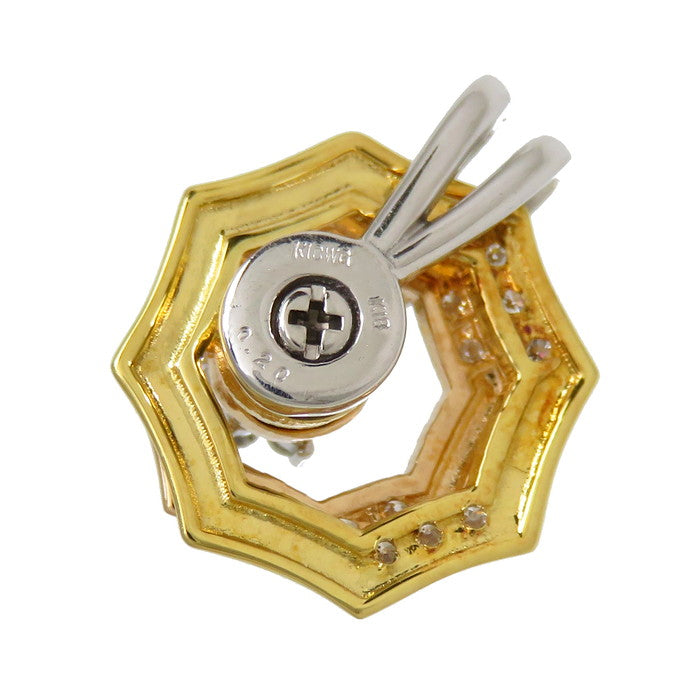 スイングデザイン スリーカラー ダイヤモンド 計0.20ct ペンダント