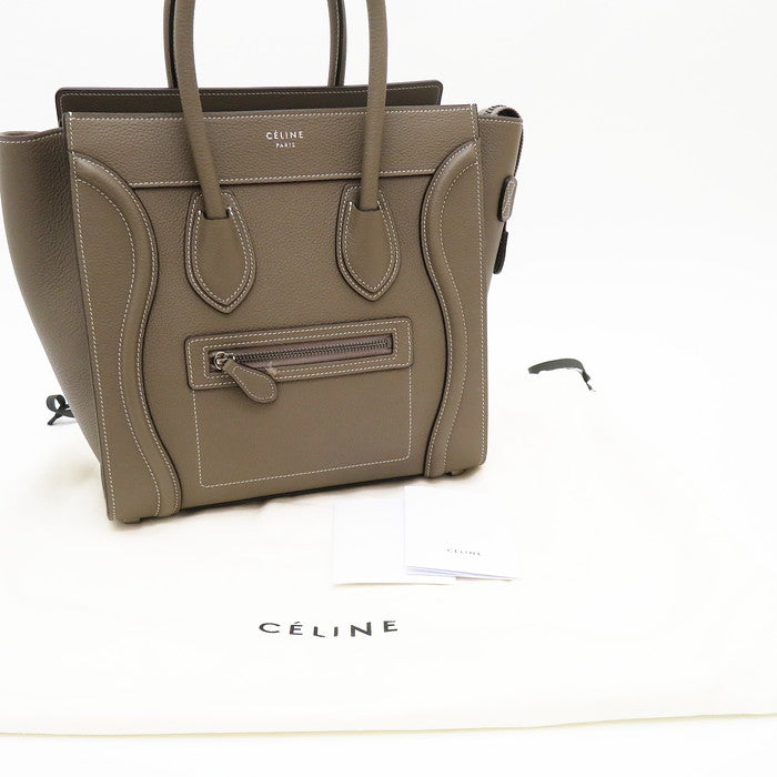 CELINE/セリーヌ】 ラゲージ マイクロ / ドラムドカーフスキン 189793DRU.09SO ハンドバッグ カーフ スリ レディー –  真子質店 PawnShopMAKO