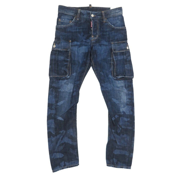 【DSQUARED2/ディースクエアード】 S74LA0600　S30281 カーゴパンツデザイン M.B.ジーンズ カモフラブリーチ加工 デニムパンツ コットン100％ インディゴブルー メンズ【中古】【真子質店】【GN】




【IKY】