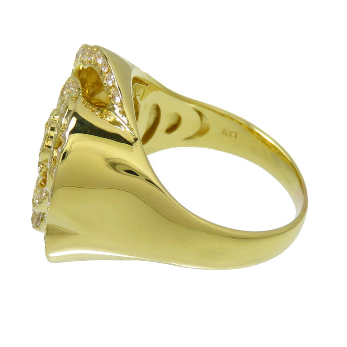 17号 バラ/花/フラワー ダイヤモンド 計0.54ct リング・指輪 K18