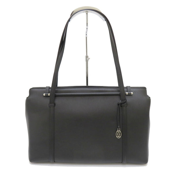 カルティエ カボション トートバッグ マストライン フォーマル　ブラック CARTIER/カルティエ】 カボション トートバッグ レザー ブラック