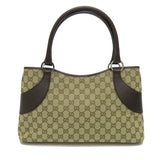 【GUCCI/グッチ】 113015 トートバッグ GGキャンバス/レザー ベージュxブラウン レディース【中古】【真子質店】【BL】, 【TKMo】