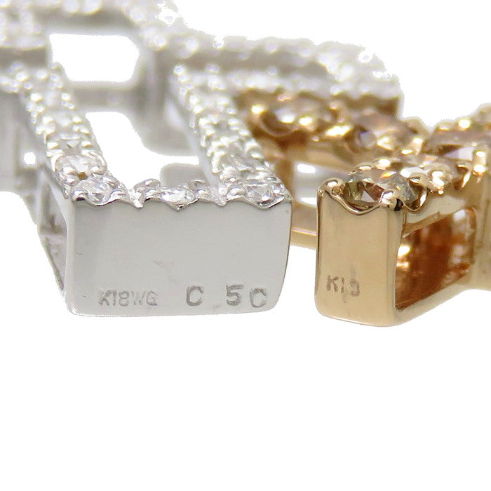 3WAY クロス/十字架 コンビカラー ダイヤモンド 計0.50ct ネックレス