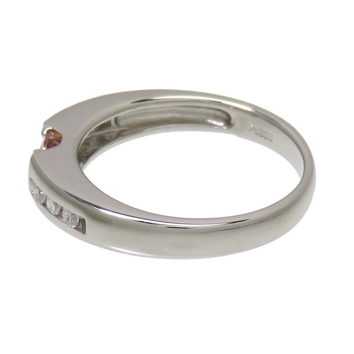 12号 パパラチアサファイア 0.339ct ダイヤモンド 計0.12ct リング 