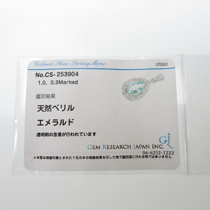 エメラルド 1.00ct ダイヤモンド 計0.30ct ペンダントトップ Pt900プラチナ 2.6g レディース
【中古】【真子質店】




【TMaI】