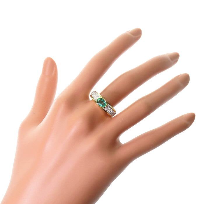 最終特価品 号 コンビカラー エメラルド ダイヤモンド リング・指輪