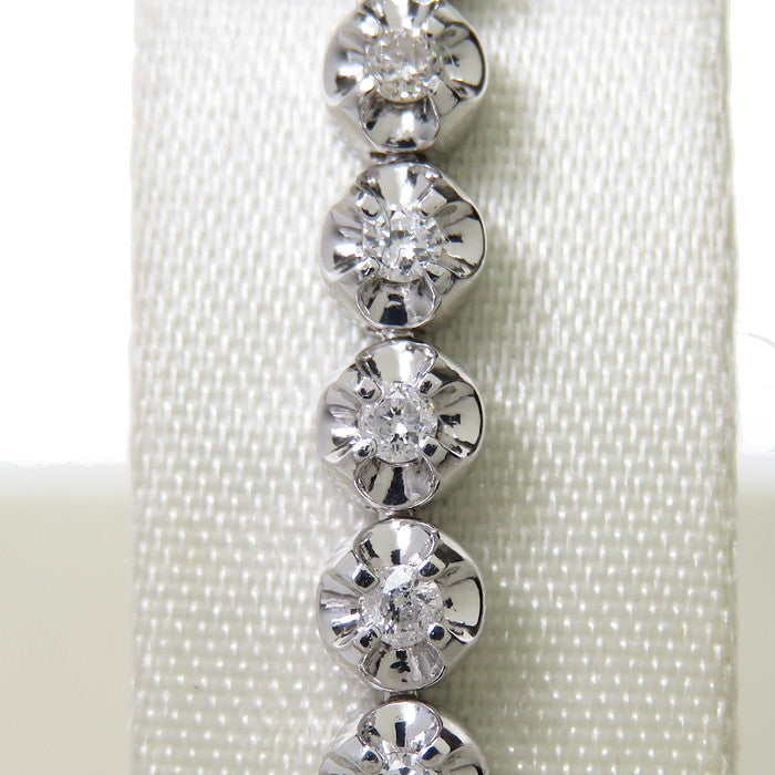 テニスデザイン ダイヤモンド 計1.00ct ブレスレット K14WGホワイト