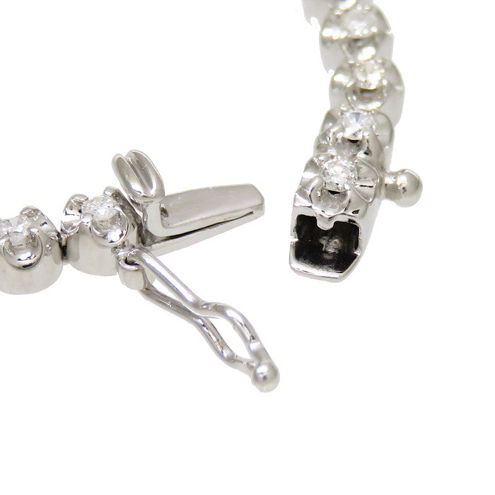 テニスデザイン ダイヤモンド 計1.00ct ブレスレット K14WGホワイト