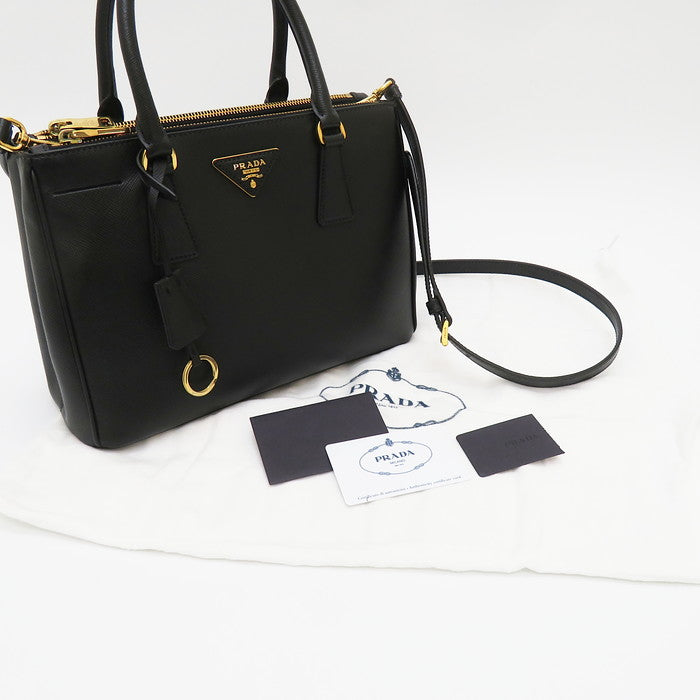 PRADA/プラダ】 ガレリア 1BA863 2WAY ハンドバッグ サフィアーノレザー NERO レディース【中古】【真子質店】【GD】 –  真子質店 PawnShopMAKO