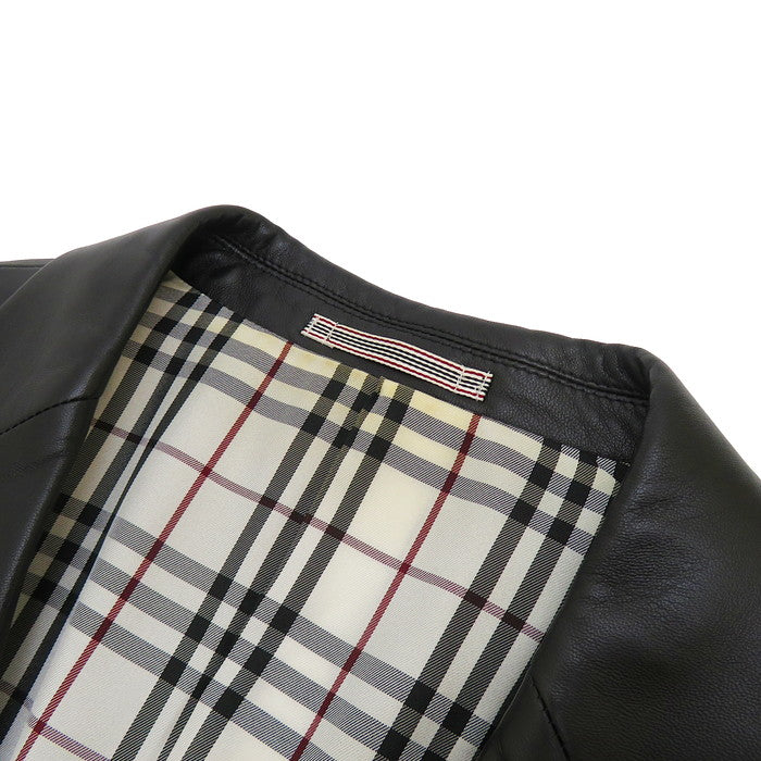 バーバリーブラックレーベル　レザーテーラードジャケット　2B M BURBERRY BLACK LABEL/バーバリーブラックレーベル】 本切羽2B