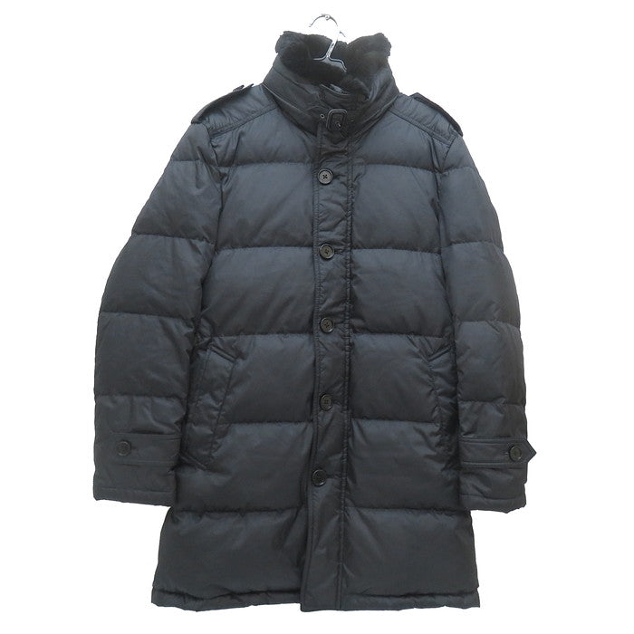 BURBERRY ブラックレーベル ラビットファー ダウンコート ベルト付