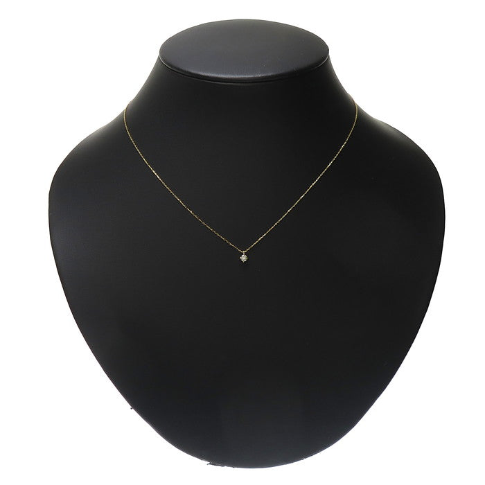 ダイヤモンド 0.10ct ネックレス K18ゴールド 18金 0.8g 40cm 