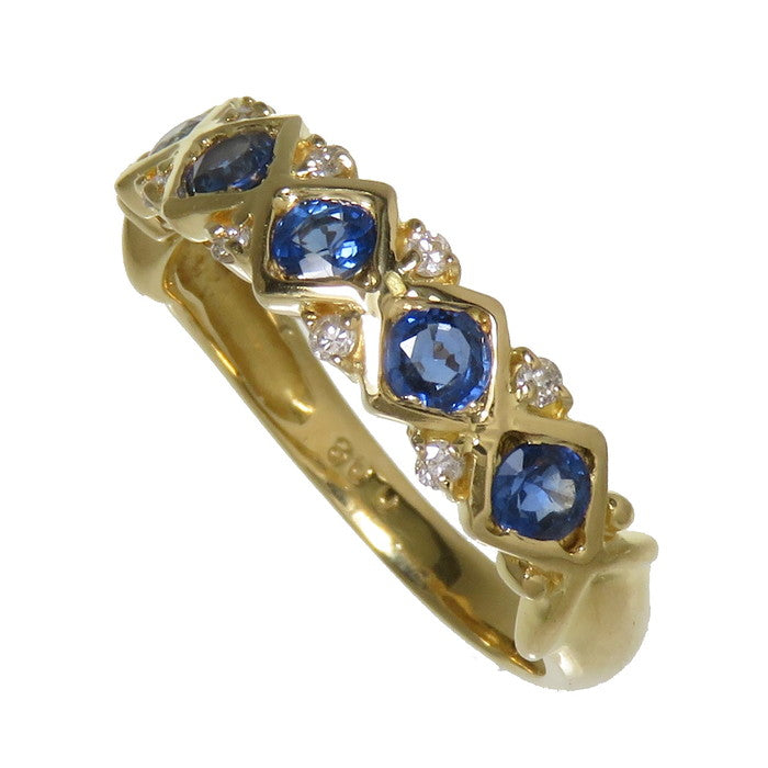 12.5号 サファイア ダイヤモンド 計0.08ct リング・指輪 K18ゴールド 18金 3.9g レディース
【中古】【真子質店】




【TMaI】