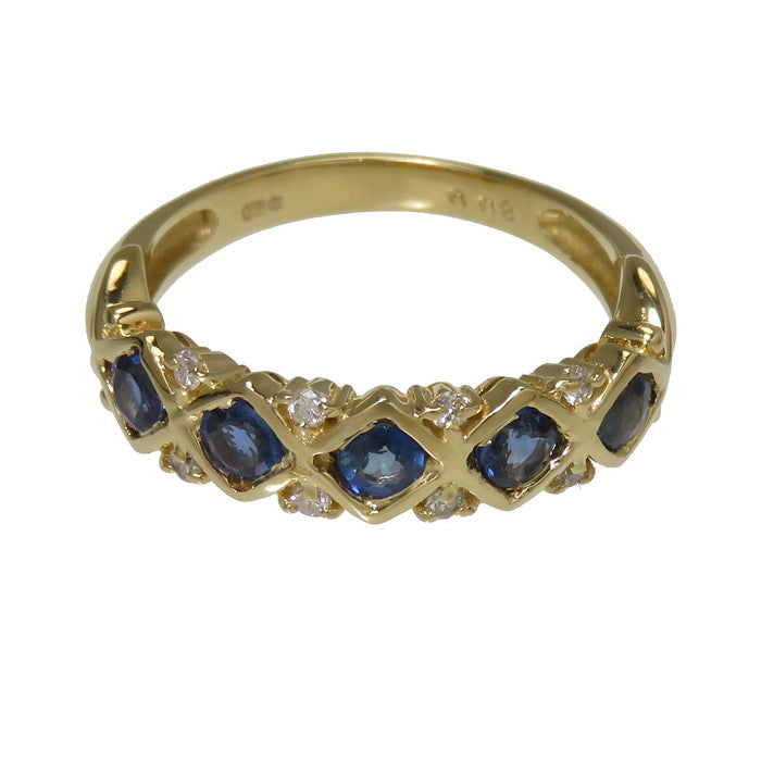 12.5号 サファイア ダイヤモンド 計0.08ct リング・指輪 K18ゴールド 18金 3.9g レディース
【中古】【真子質店】




【TMaI】