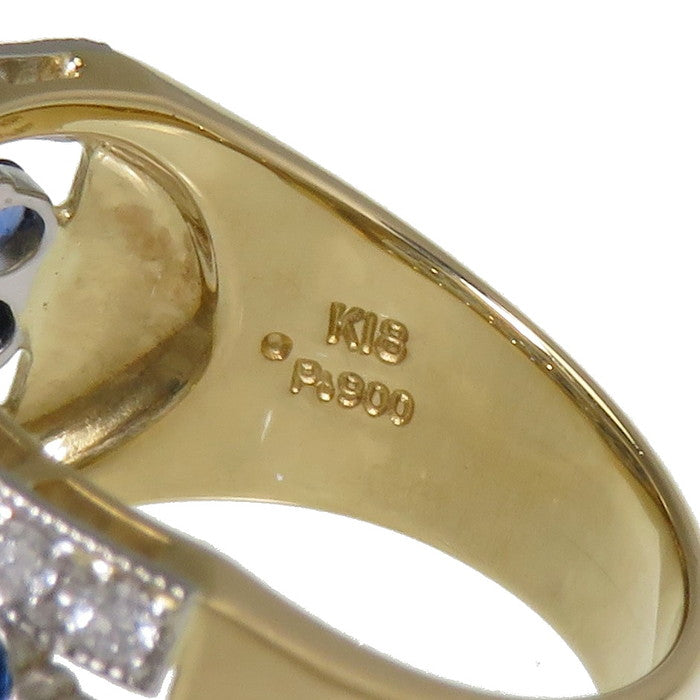12.5号 コンビ 透かし サファイア 計1.24ct ダイヤモンド 計0.83ct
