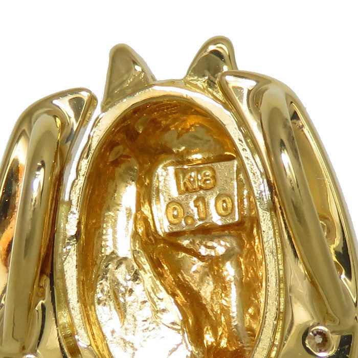 馬蹄 馬モチーフ/動物 ダイヤモンド 計0.10ct ペンダントトップ K18 