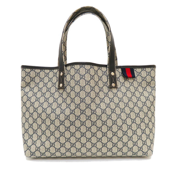 【GUCCI/グッチ】 211134 トートバッグ GGプラス ネイビー×ベージュ レディース【中古】【真子質店】【GN】, 【Maxx】