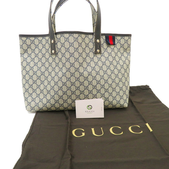 【GUCCI/グッチ】 211134 トートバッグ GGプラス ネイビー×ベージュ レディース【中古】【真子質店】【GN】, 【Maxx】