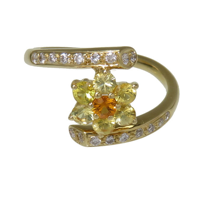 12.5号【Ponte Vecchio/ポンテヴェキオ】 フラワーデザイン オレンジサファイア/イエローサファイア 計0.62ct ダイヤモンド 計0.18ct リング・指輪 K18ゴールド 18金 3.6g レディース
【中古】【真子質店】




【TDT】
