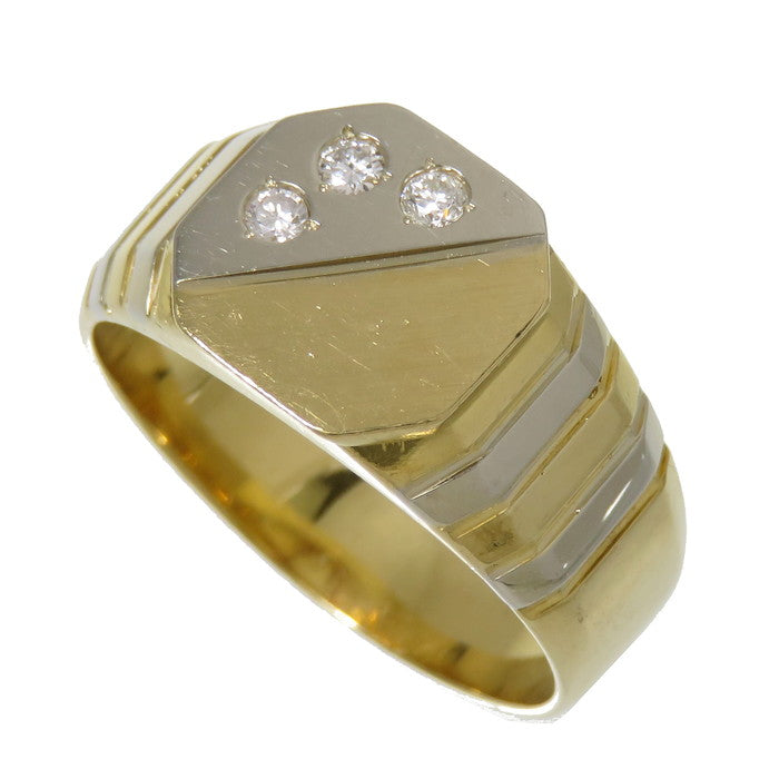 19号 印台風 メンズOK コンビカラー ダイヤモンド 計0.10ct リング・指輪 K18YGイエローゴールド 18金/K18WGホワイトゴールド 18金 10.1g ユニセックス
【中古】【真子質店】




【MoSD】