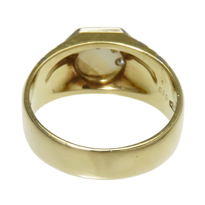 リング・指輪 印台風デザイン コンビカラー K18 ダイヤモンド-