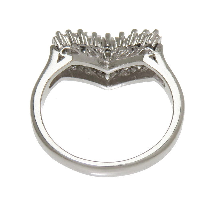 12号 Vデザイン ダイヤモンド 計0.50ct リング・指輪 Pt900プラチナ
