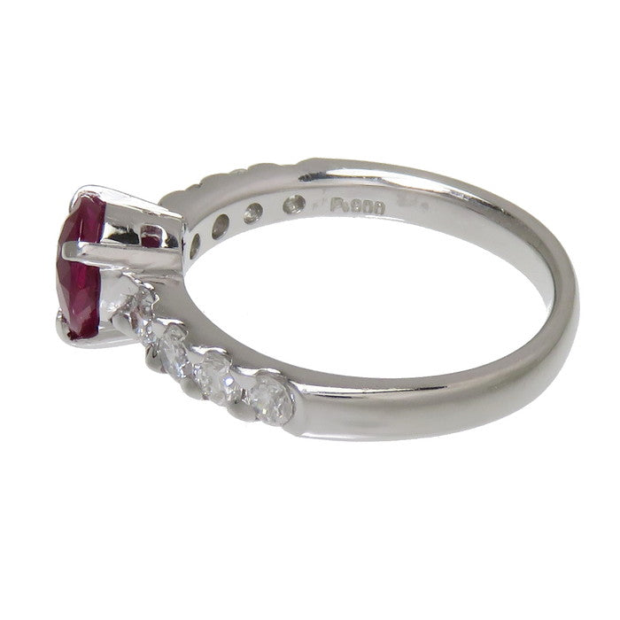 12号 ルビー 1.07ct ダイヤモンド 計0.60ct リング・指輪 Pt900 