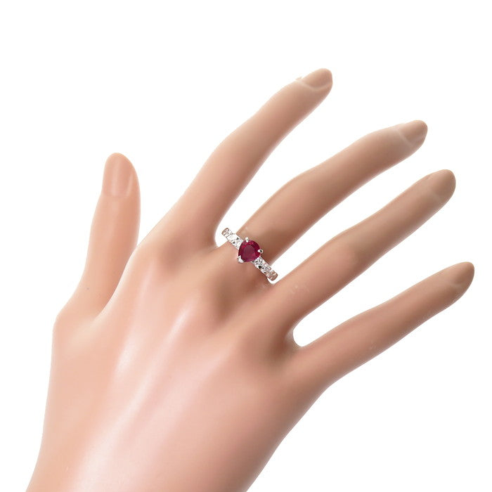 12号 ルビー 1.07ct ダイヤモンド 計0.60ct リング・指輪 Pt900 