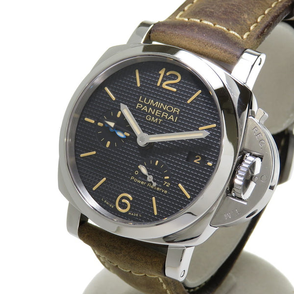 【PANERAI/パネライ】 ルミノール1950 GMT PAM01537 パワーリザーブ  2019年　V番　クルドパリ 腕時計 ステンレススチール/レザー 自動巻き/オートマ ブラック文字盤 ブラウンベルト メンズ
【中古】【真子質店】【BL】




【YMaMaY】