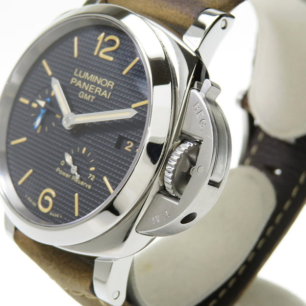 【PANERAI/パネライ】 ルミノール1950 GMT PAM01537 パワーリザーブ  2019年　V番　クルドパリ 腕時計 ステンレススチール/レザー 自動巻き/オートマ ブラック文字盤 ブラウンベルト メンズ
【中古】【真子質店】【BL】




【YMaMaY】