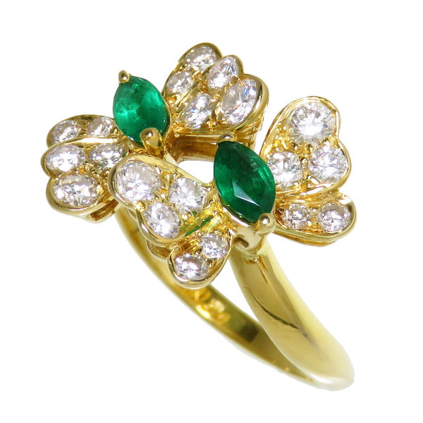 バタフライリング　11.5号 11.5号【TIFFANY&Co./ティファニー】 バタフライ/蝶 エメラルド