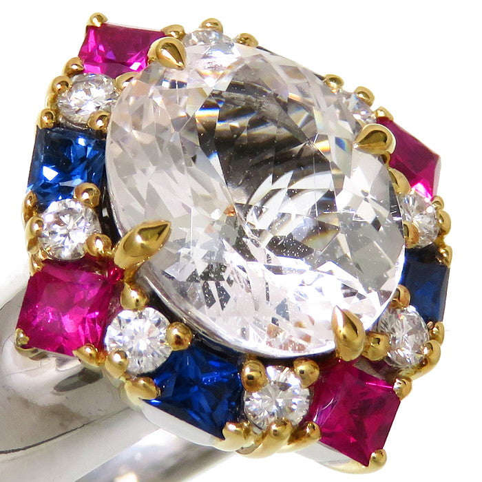 11.5号 ダンビュライト 2.93ct ルビー/サファイア 計0.65ct ダイヤモンド 計0.23ct リング・指輪 K18WGホワイトゴールド 18金/K18YGイエローゴールド 18金 14.7g レディース
【中古】【真子質店】




【SMox】