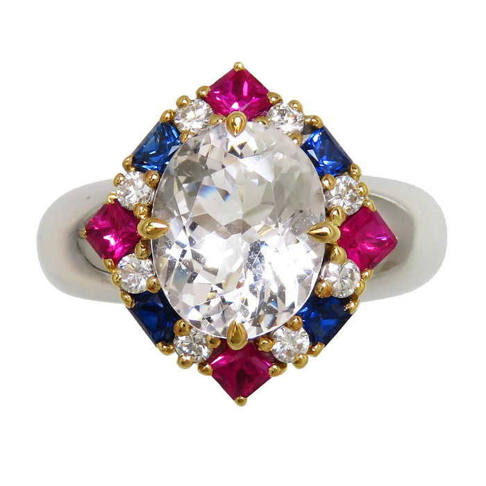 11.5号 ダンビュライト 2.93ct ルビー/サファイア 計0.65ct ダイヤモンド 計0.23ct リング・指輪 K18WGホワイトゴールド 18金/K18YGイエローゴールド 18金 14.7g レディース
【中古】【真子質店】




【SMox】