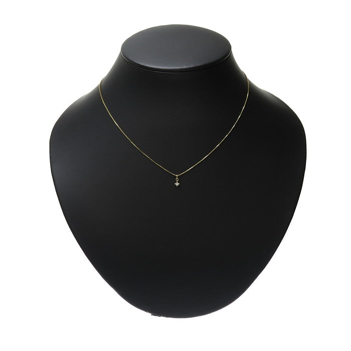 agete/アガット】 一粒 ダイヤモンド 0.05ct ネックレス K18ゴールド 