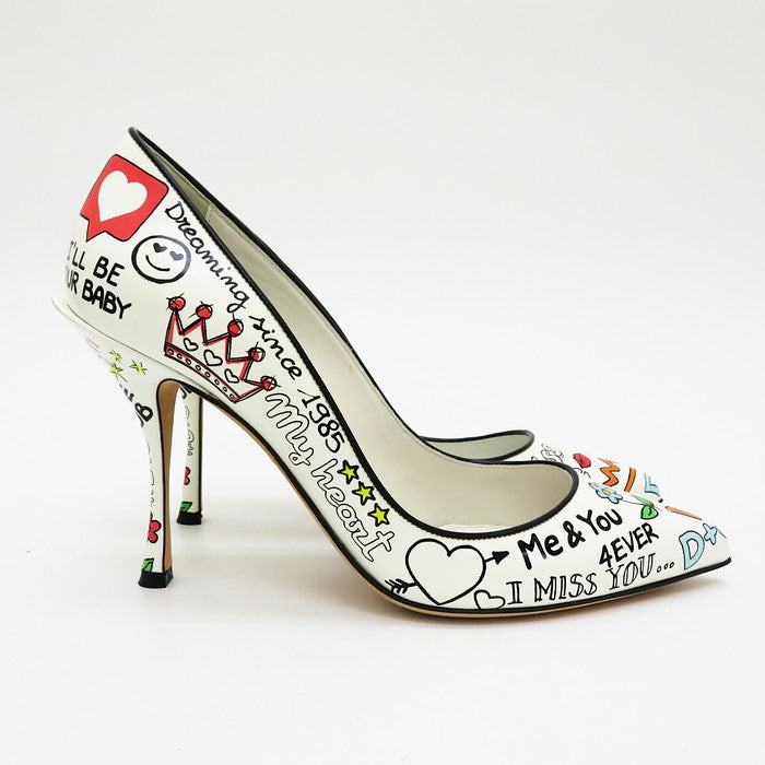 【DOLCE&GABBANA/ドルチェアンドガッバーナ】 ハイヒール 落書デザイン CD-149  CD1018 パンプス 牛革/ポリエステル/ポリウレタン樹脂 白×マルチカラー  レディース【中古】【真子質店】【GN】




【Maxx】