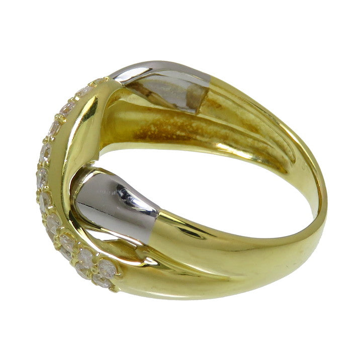 14号 コンビ ダイヤモンド 計0.53ct リング・指輪 K18ゴールド 18金
