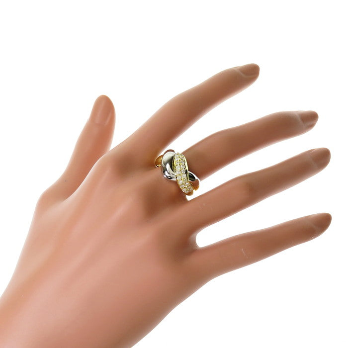 14号 コンビ ダイヤモンド 計0.53ct リング・指輪 K18ゴールド 18金