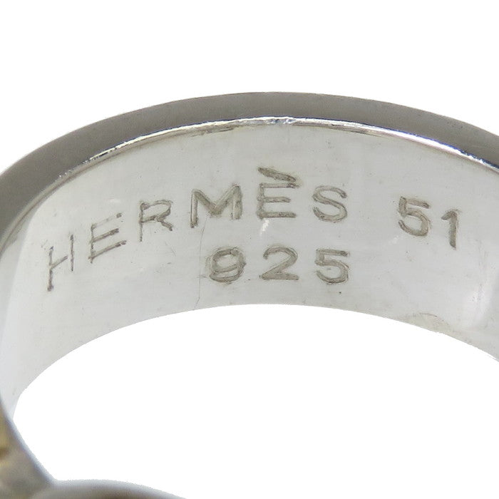 9.5号【HERMES/エルメス】 ベルトモチーフ コンビ リング・指輪