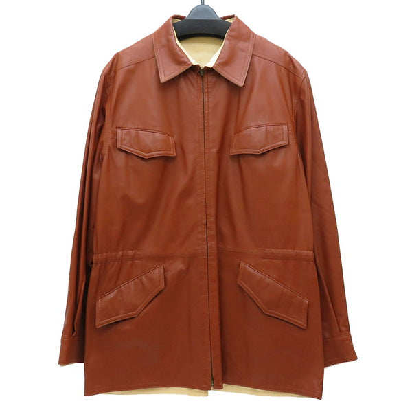 ★★最終特価品 536054 MIRAVALLES Kiton/キートン リバーシブル ハーフコート/ラムレザー 1425/4425 ブラウン/クリーム メンズ【中古】【真子質店】【GN】




【TMox】