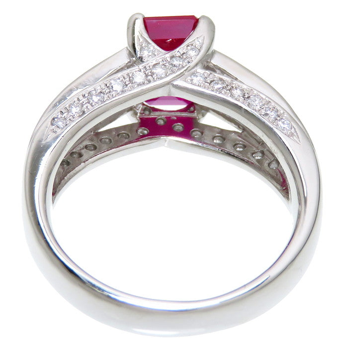 12号 ビルマ産/ミャンマー産 ルビー 2.02ct ダイヤモンド 計1.13ct 