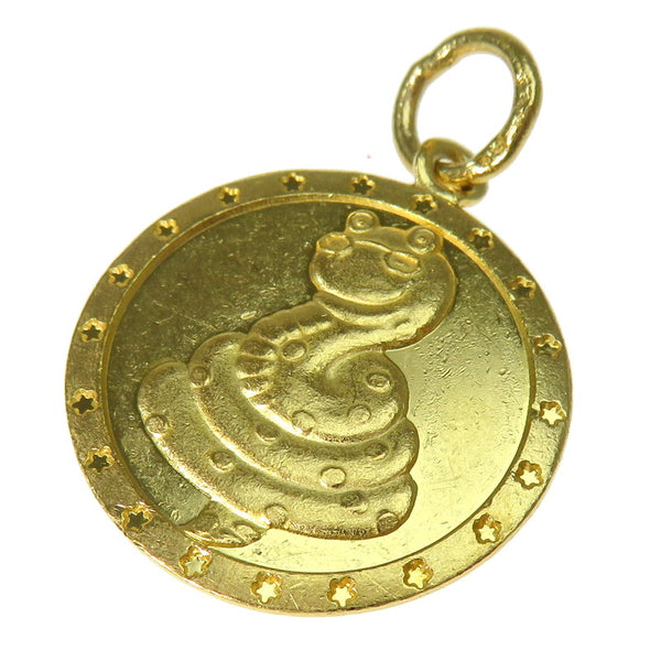 【中古美品】 24金 純金刻印ネックレス 蛇と蝶デザイン 重量5.12g 中古美品】 24金 純金刻印ネックレス 蛇と蝶デザイン 重量5.12g