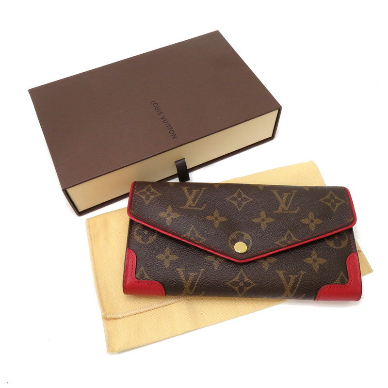 〇〇LOUIS VUITTON ルイヴィトン モノグラム ポルトフォイユ サラ レティーロ 二つ折り長財布 M61184 レッド