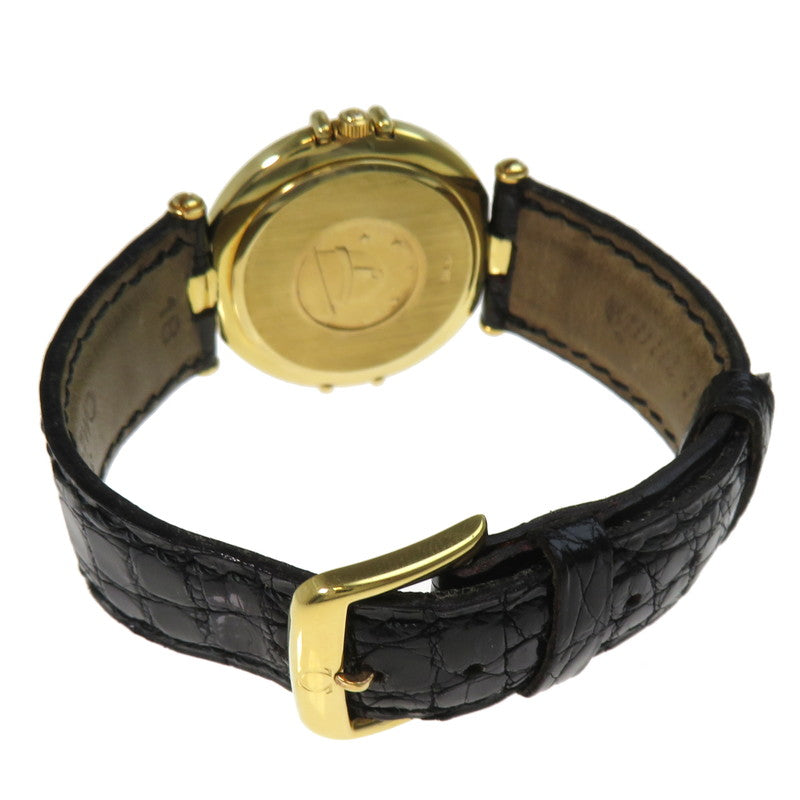 【OMEGA/オメガ】 コンステレーションデイト32mm 腕時計 K18ゴールド クオーツ ゴールド 黒革ベルト 白文字盤 ボーイズ,  【中古】【真子質店】【GD】, 【ITIx】