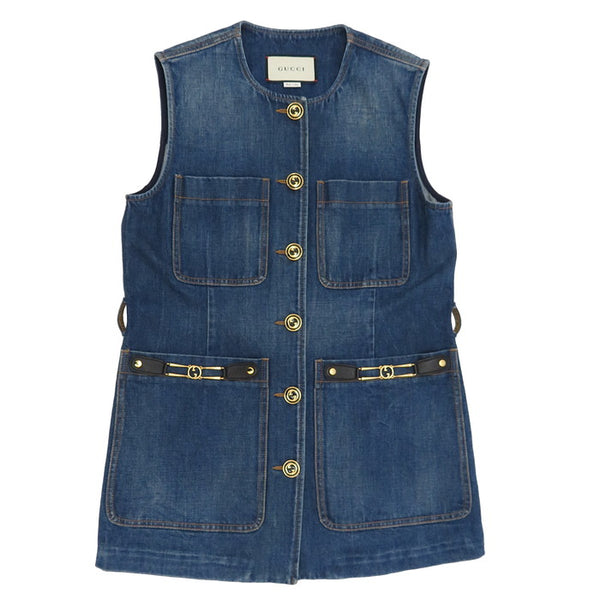 【GUCCI/グッチ】 ベルト付 ダブルGボタン ベスト コットンデニム レディース【中古】【真子質店】【GD】




【MaYx】