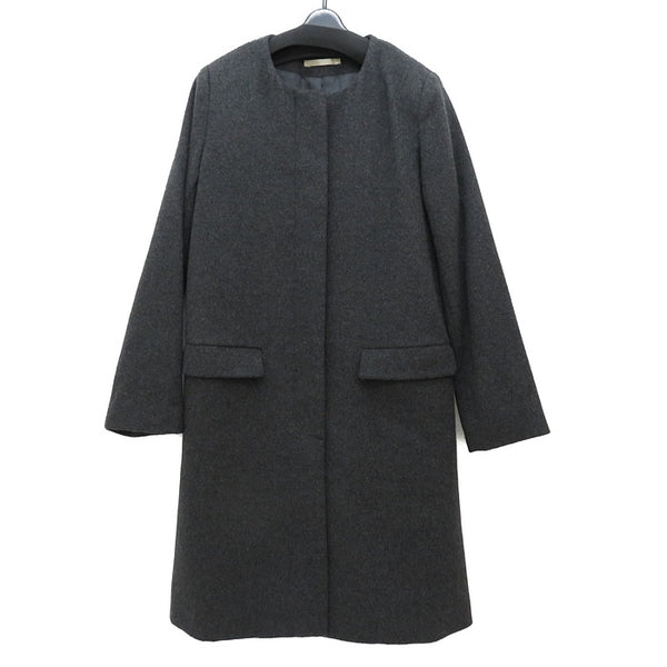 ノーカラー ロングコート カシミヤ/ポリエステル グレー レディース【中古】【真子質店】




【Tx】