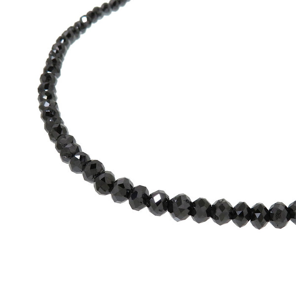 ロング ブラックダイヤモンド 計50.00ct ネックレス K18WGホワイト