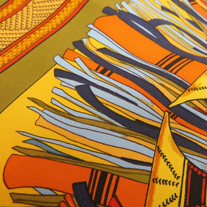 New Arrival HERMES エルメス スカーフ カレ90 砂漠の革飾り シルク - 小物
